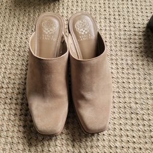 Tan Suede VInce Camuto Mules